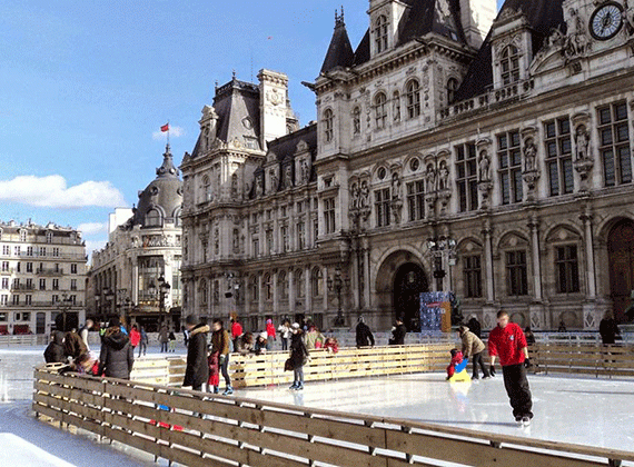 La patinoire de l'Hôtel de Ville de Paris
