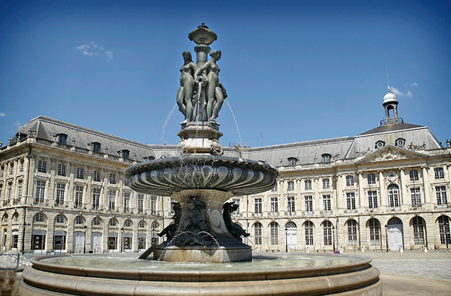 La Fontaine des 3 Grâces Place de la Bourse à Bordeaux